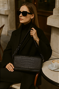 Bolsa croco preta