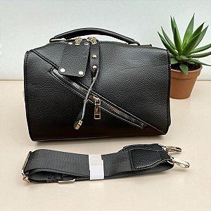 Bolsa zíper preta