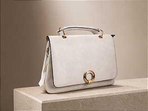 Bolsa Flap Off-White Golden Ring – Coleção Prestige