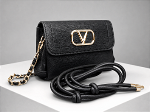 Bolsa Noir V-Signature – Coleção Iconic Luxe