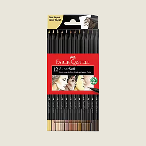 1 (UM) Lápis de Cor (UNIDADE/ AVULSO) Tons de Pele - Nº 801 a 806 - SuperSoft – Faber-Castell