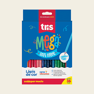 1 (UM) Lápis de Cor (UNIDADE/ AVULSO) Cores Extras 2 da Embalagem de 36 Cores - Mega Soft Color – Tris