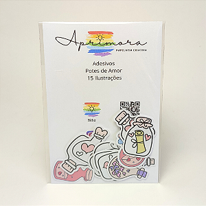 Adesivos - Potes de Amor - 15 Ilustrações diferentes