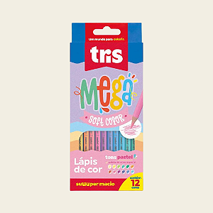 1 (UM) Lápis de Cor (UNIDADE/ AVULSO) Tons Pastel - Mega Soft Color – Tris