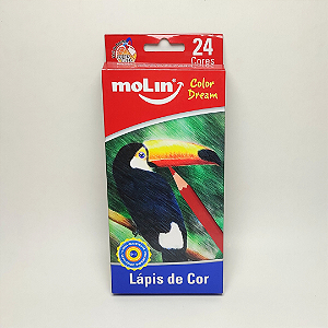 1 (UM) Lápis de Cor (UNIDADE/ AVULSO) Cores Extras 1 da Embalagem de 24 Cores - Color Dream - Molin