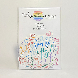 Adesivos Lettering A - 56 Ilustrações diferentes