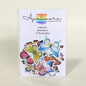 Adesivos Borboletas - 37 Ilustrações diferentes