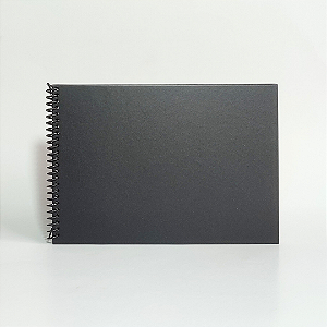Álbum - Capa Dura - A5 (14,8 cm x 21 cm) Paisagem - 20 Folhas Pretas 180g - Scrapbook - Caderno Fotos
