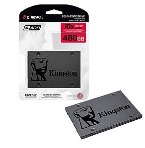 SSD Kingston A400, 480GB, SATA, Leitura 500MB/s