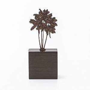 ESCULTURA ARVORE AÇAIZEIRO MADEIRA - TAMANHO PP