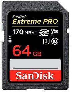Cartão de Memória SD 64GB Sandisk EXTREME PRO