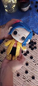 Coraline em Amigurumi Boneca Feita à Mão