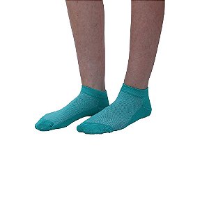 Meia Cano Curto Modelo Sapatilha Verde Água Feminino Tamanho 35 ao 39