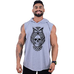 Regata Longline com Touca MXD Conceito Coruja com Crânio