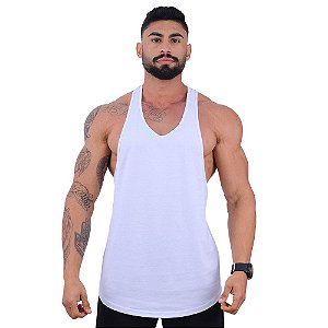 Regata Super Cavada Masculina MXD Conceito Branca Lisa
