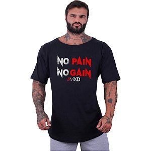 Camiseta Morcegão Masculina MXD Conceito No Pain No Gain Letreiro
