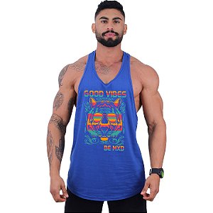 Regata Longline Super Cavada Masculina MXD Conceito Lion Good Vibes
