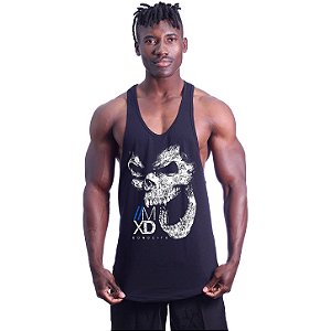 Regata Longline Super Cavada Masculina MXD Conceito Monkey Skull