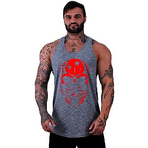 Regata Longline Masculina MXD Conceito Red Skull
