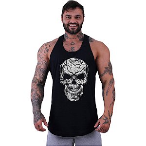 Regata Longline Masculina MXD Caveira Estilhaços