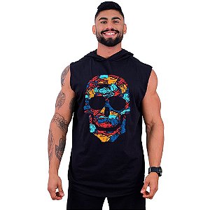 Regata Longline com Touca MXD Conceito Caveira Abstrata