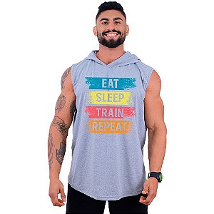 Regata Longline com Touca MXD Conceito Eat Sleep Train Repeat