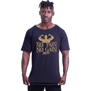 Camiseta Morcegão Masculina MXD Conceito No Pain No Gain Rachaduras