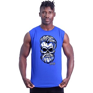 Regata Machão Longline Sem Manga MXD Conceito Angry Skull