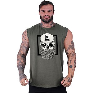 Regata Machão Longline Sem Manga MXD Conceito Caveira Boné