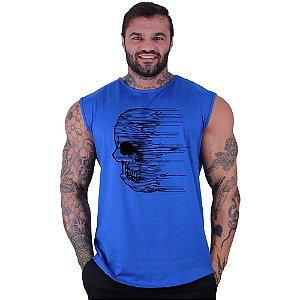 Regata Machão Longline Sem Manga MXD Conceito Caveira Desintegrada