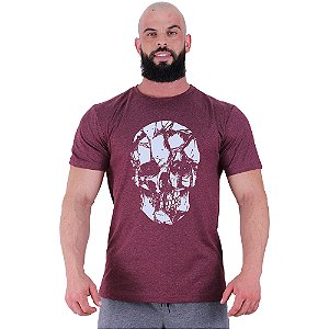 Camiseta Tradicional Manga Curta MXD Conceito Caveira Estilhaços