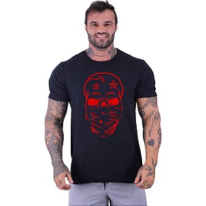 Camiseta Tradicional Masculina Manga Curta MXD Conceito Red Skull