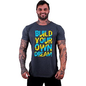 Camiseta Longline Manga Curta MXD Conceito Build Your Own Dream