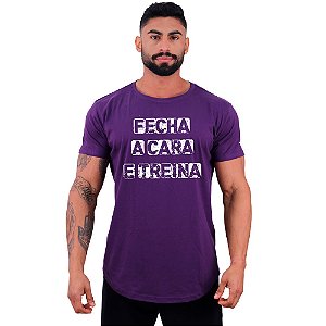 Camiseta Longline Manga Curta MXD Conceito Fecha A Cara E Treina