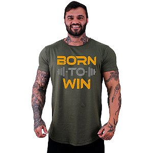 Camiseta Longline Masculina Manga Curta MXD Conceito Born To Win