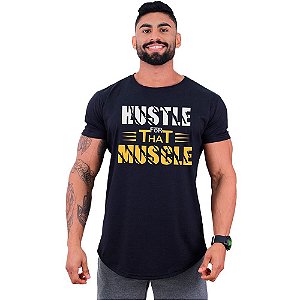 Camiseta Longline Masculina Manga Curta MXD Conceito Hustle For That Muscle