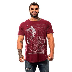 Camiseta Longline Masculina MXD Conceito Limitada World Skull