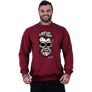 Blusa Moletom Basic Masculina MXD Conceito Sem Touca Angry Skull