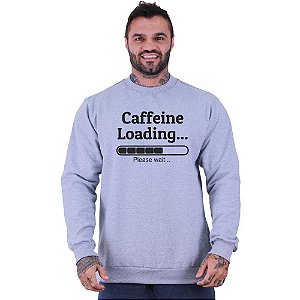 Blusa Moletom Basic Masculina MXD Conceito Sem Touca Caffeine Loading