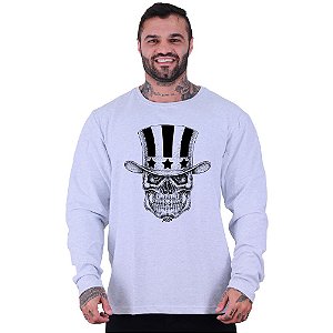 Blusa Moletom Basic Masculina MXD Conceito Sem Touca Caveira Cartola
