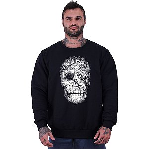 Blusa Moletom Basic Masculina MXD Conceito Sem Touca Caveira Florestal