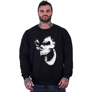 Blusa Moletom Basic Masculina MXD Conceito Sem Touca Caveira Gorila