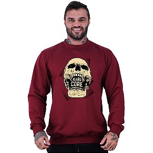 Blusa Moletom Basic Masculina MXD Conceito Sem Touca Caveira Hardcore