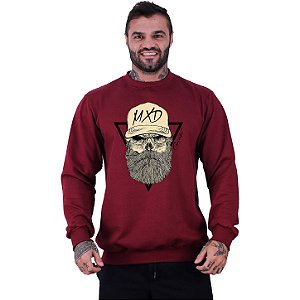 Blusa Moletom Basic Masculina MXD Conceito Sem Touca Caveira Lenhador
