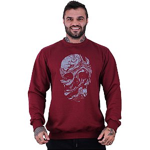 Blusa Moletom Basic Masculina MXD Conceito Sem Touca Caveira Liquida
