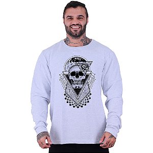 Blusa Moletom Basic Masculina MXD Conceito Sem Touca Caveira World