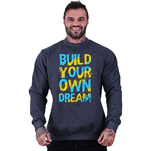 Blusa Moletom Basic Masculina MXD Conceito Sem Touca Construa Seu Sonho