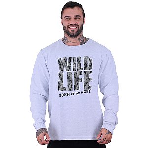 Blusa Moletom Basic Masculina MXD Conceito Sem Touca Vida Selvagem