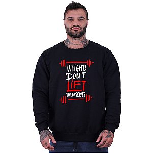 Blusa Moletom Basic Masculina MXD Conceito Sem Touca Weight Don't Lift Themselves