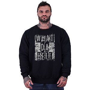 Blusa Moletom Basic Masculina MXD Conceito Sem Touca What da Hell